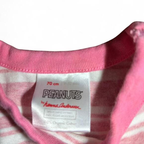 Hanna Andersson X Peanuts Lucy Pink Striped Kids Pajama Set - Picture 2 of 2